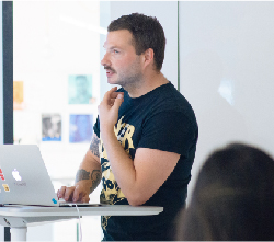  Instructor in classroom setting